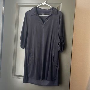 Black suede tshirt dress